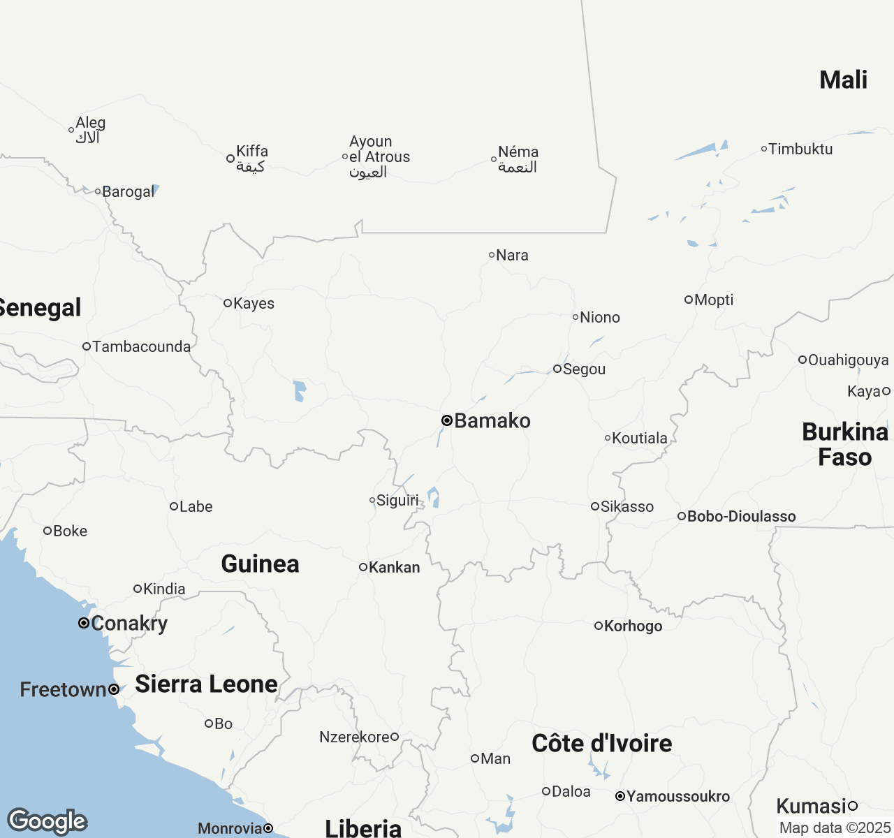 Map of Bamako